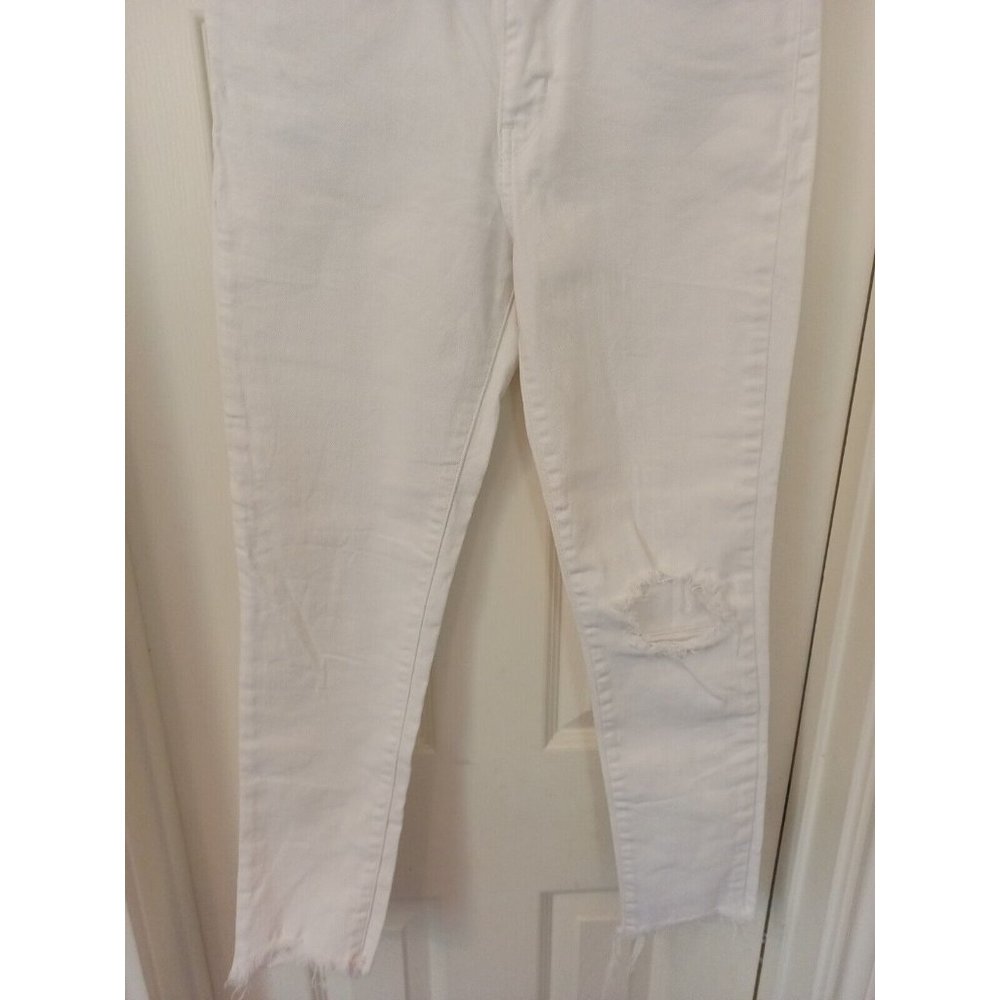 Women's Levi's 721 High Rise Frayed Hem Distressed Skinny Jeans Size 27 - Picture 4 of 8